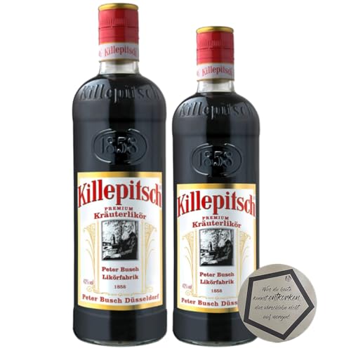 2er Set Killepitsch Kräuterlikör | 1 Flasche Killepitsch 1 l 42% & 1 Flasche 0.7 l 42% vol inkl. LOVEVINO Silver Button Sticker 2er Set Killepitsch Kräuterlikör | 1 Flasche Killepitsch 1 l 42% & 1 Flasche 0.7 l 42% vol inkl. LOVEVINO Silver Button Sticker von LOVEVINO.eu