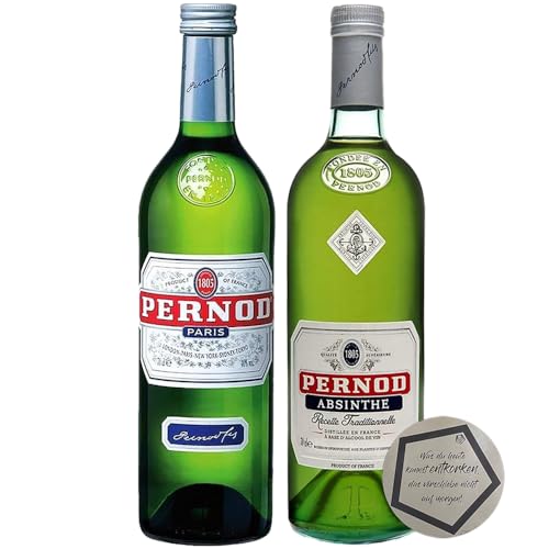 2er Set Pernod Ricard | 1 Flasche Pernod Anise 0.7 l 40% vol & 1 Flasche Pernod Absinthe Recette Traditionnelle 0.7 l 68% vol inkl. LOVEVINO Silver Button Sticker 2er Set Pernod Ricard | 1 Flasche Pernod Anise 0.7 l 40% vol & 1 Flasche Pernod Absinthe Recette Traditionnelle 0.7 l 68% vol inkl. LOVEVINO Silver Button Sticker von LOVEVINO.eu