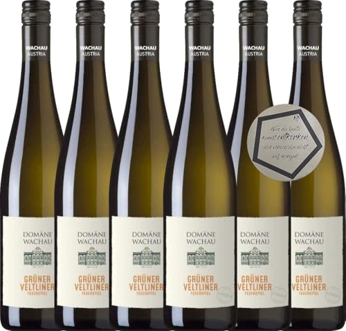 6 Flaschen Domäne Wachau - Grüner Veltliner Federspiel Terrassen Wachau DAC 2024 0.75 l inkl. LOVEVINO Silver Button Sticker von LOVEVINO.eu