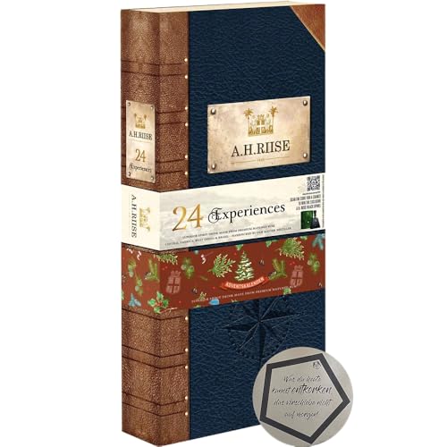 A. H. Riise 24 Experiences 2024 Adventskalender 24x 0.02 l 43.92% vol inkl. LOVEVINO Silver Button Sticker von LOVEVINO.eu