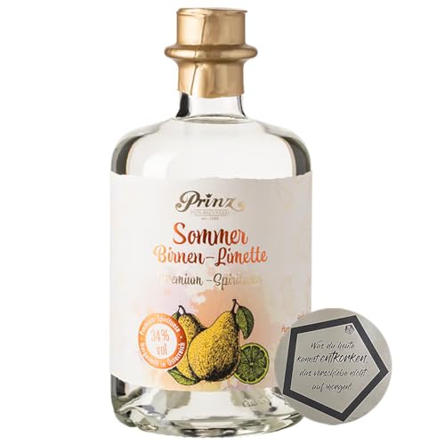 Prinz Sommer Birnen-Limette Likör 0.5 l 34% vol inkl. LOVEVINO Silver Button Sticker Prinz Sommer Birnen-Limette Likör 0.5 l 34% vol inkl. LOVEVINO Silver Button Sticker von LOVEVINO.eu