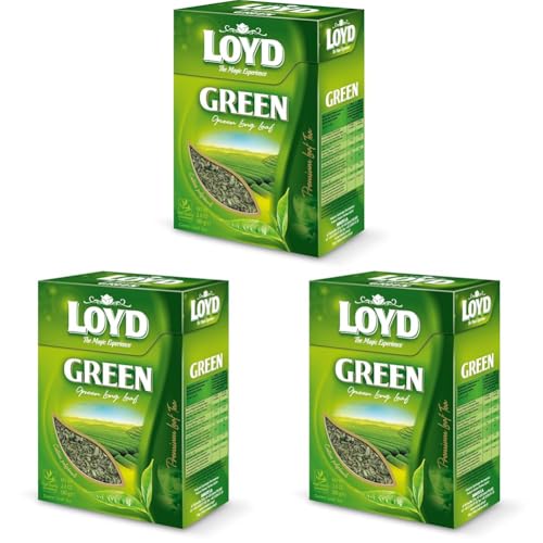 LOYD® Grüner Tee Lose Blätter - 1 Box - 80g - Grüntee Blatttee Aus China - Green Tea Loose Leaves - Hochwertige Mischung Teesorten - Cay Vegan Glutenfrei (Packung mit 3) von LOYD