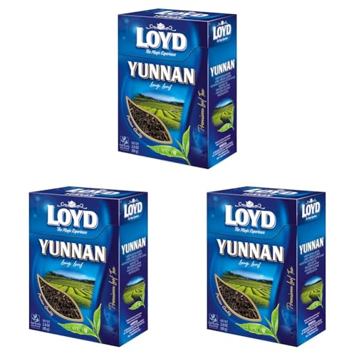 LOYD® YUNNAN Schwarztee Schwarzer Tee Blatttee | 80g | Leaf Black Tea Hochwertige Mischung aus schwarzen Teesorten | Hochwertigen Teeblättern Schwarzteebeutel Aufbrühen Cay | Vegan Glutenfrei von LOYD