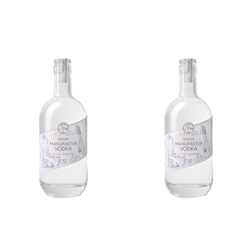 Leipziger Manufaktur Vodka | mild gezähmt | 42% vol | LSM Leipziger Spirituosen Manufaktur (1 x 0.5 l) (Packung mit 2) von LSM Leipziger Spirituosen Manufaktur