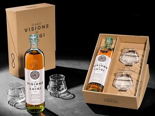 LUIGI FRANCOLI GESCHENKBOX GRAPPA LA VISIONE DI LUIGI BARRICATA 70 CL MIT 2 GLÄSERN von LUIGI FRANCOLI