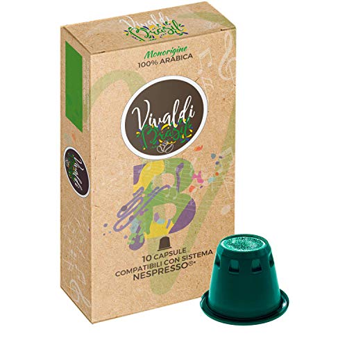 Vivaldi Master Origin Brazil 100% Arabica | 100 Nespresso®* Kompatible Kaffeekapseln von LUSCIOUX