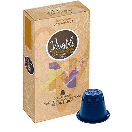 Vivaldi Master Origin Nicaragua 100% Arabica | 100 Nespresso®* Kompatible Kaffeekapseln von LUSCIOUX