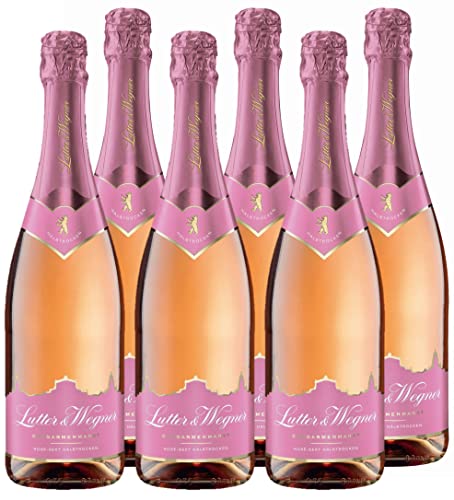 Lutter & Wegner Gendarmenmarkt Sekt Rosé Halbtrocken (6 x 0,75 l) erfrischender, feinperliger Sekt mit dezenten Fruchtnoten, Aromen roter Himbeeren und Johannisbeergelee, echtes Berliner Lebensgefühl von LUTTER & WEGNER