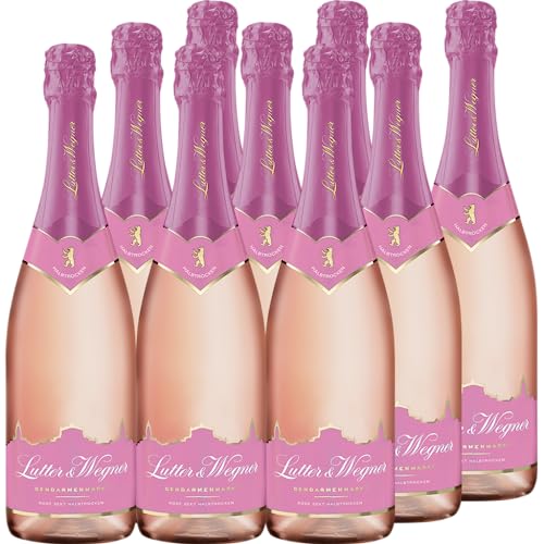 Lutter & Wegner Gendarmenmarkt Sekt Rosé Halbtrocken (9 x 0,75 l) erfrischender, feinperliger Sekt mit dezenten Fruchtnoten, Aromen roter Himbeeren und Johannisbeergelee, echtes Berliner Lebensgefühl von LUTTER & WEGNER