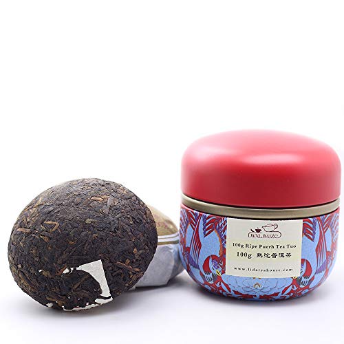 LWXLJMJZC-2010yr Reifer Puer-Tee Yunnan Cook Puerh Tee Chinesischer Pu'er Tuo-Tee Mit Dosenpaket 100g von LWXLJMJZC