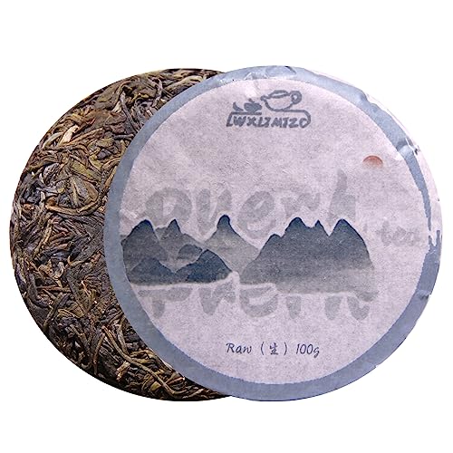 LWXLJMJZC-2021 Jahr Roher Puerh-Teekuchen Sheng (ungekochter) Pu-Erh-Tee Yunnan Puerh Pu-erh Tea Cake 100g von LWXLJMJZC