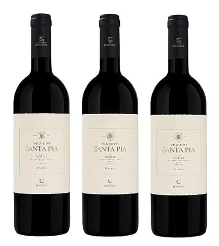 3x 0,75l - 2021er - Antinori - La Braccesca - Vigneto Santa Pia - Vino Nobile de Montepulciano Riserva D.O.C.G. - Toscana - Italien - Rotwein trocken von La Braccesca