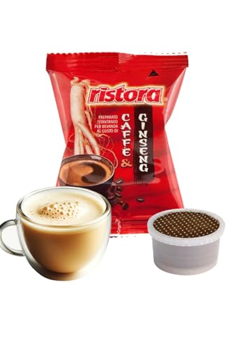 KAFFEE & GINSENG (50 kapseln) kompatibel mit Lavazza Espresso Point, (2x25 kapseln), kräftiger und wohltuender geschmack, ideal für eine energetisierende und belebende pause, ristora von La Capsuleria