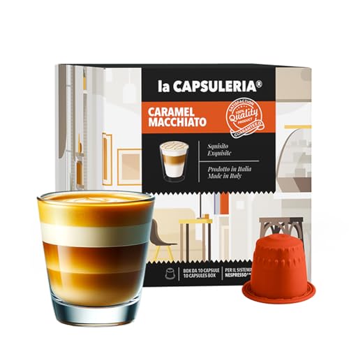 CARAMEL MACCHIATO (160 Kapseln) kompatibel mit Nepresso, 16er Pack, 16x10 Kapseln (160 Portionen) - La Capsuleria von La Capsuleria