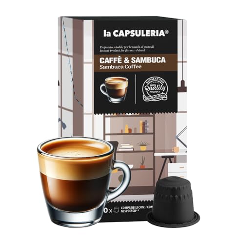 SAMBUCA COFFEE (80 Kapseln) kompatibel mit Nepresso, 8er Pack, 8x10 Kapseln (80 Portionen) - La Capsuleria von La Capsuleria