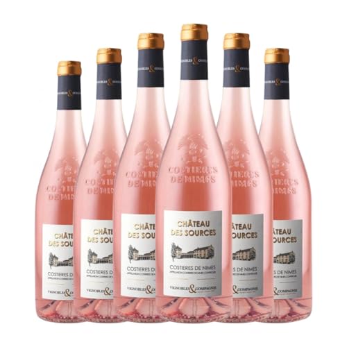 La Compagnie Rhodanienne. Château des Sources Rosé Costières de Nîmes 75 cl Rosé-Wein (Karton mit 6 Flaschen von 75 cl) von La Compagnie Rhodanienne