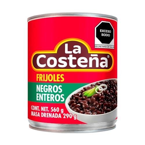 La Costena Bohnen schwarz ganz | 560 gr | Mexikanische Küche | Sättigend und Nährstoffreich | Für Mole, Salsas & Saucen | Ballaststoffreich & Proteinhaltig | Hervorragender Geschmack, 331012 von La Costeña