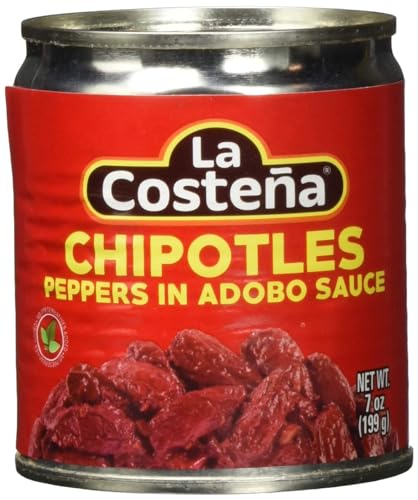 La Costena Chipotle Chili ganz 199gr Mexikanische Küche Urgestein der mexikanischen Küche Durch Räuchern getrocknet in Adobo-Soße eigelegt scharf aber nicht zu scharf Hervorragender Geschmack von La Costeña