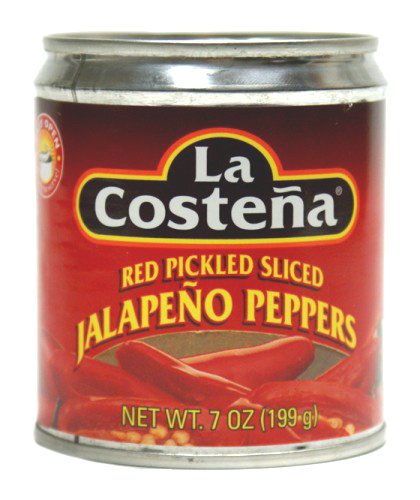 La Costena – Rote Jalapenos in Streifen (Red Pickled Sliced Jalapeno Peppers) – 199g von La Costeña