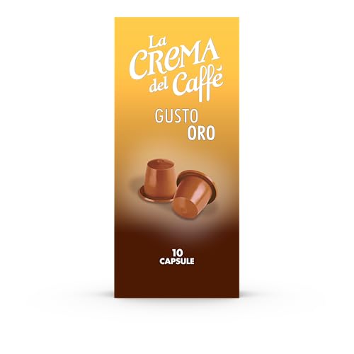 La Crema del Caffè Oro, 120 Kompatible Kapseln, Intensiver und Anhaltender Geschmack für einen Vollmundigen Espresso mit Würzigen Noten und Edlen Holzaromen von La Crema del Caffe