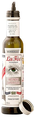 La Fée Parisienne I Absinthe Supérieure I Aus drei Artemisia-Pflanzen in Frankreich destilliert I Mit Cocktailbuch-Etikett I 68% Vol. I 0,2l von La Fée