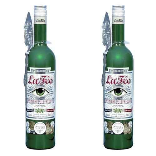 La Fée Parisienne Absinthe Supérieure 68% + Serving Spoon 68% 0.7 (Packung mit 2) von La Fée