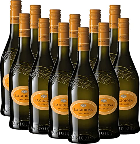 Bianco Frizzante La Gioiosa Perlwein 12 x 0,75l VINELLO - 12 x Weinpaket inkl. kostenlosem VINELLO.weinausgießer von La Gioiosa