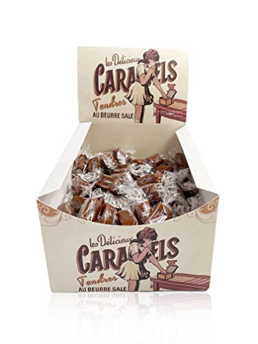 Caramels au beurre salé, Karamellbonbons mit gesalzener Butter aus der Bretagne, 1kg im Display von La Maison d'Armorine