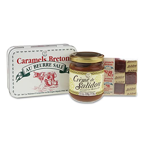 Probierpaket La Maison d Armorine französische Karamellcreme Salidou, bretonische Karamellbonbons, gesalzen, weich, mit gesalzener Butter, 445 g von SALIDOU