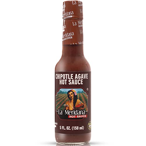 La Meridana Chipotle Agave Habanero Hot Sauce | Sweet and Smoky Twist, Authentischer Yucatecan Geschmack, Natürlich, Glutenfrei und Vegan – Perfekt mit Tacos, Burgern, Limonade und mehr, Milde Hitze von La Meridana