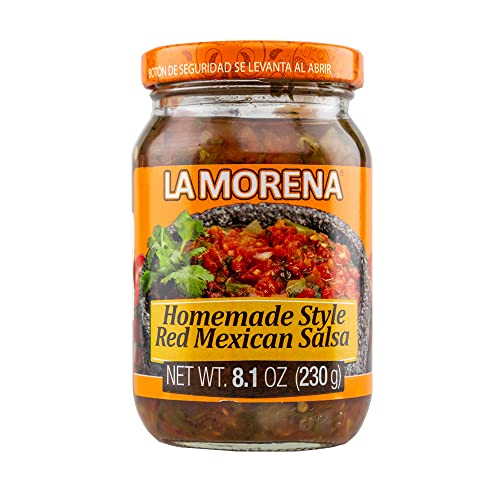 Rote Mexikanische Chili-Soße nach Hausmacher Art - Salsa Roja Mexicana Casera - Homemade Style Red Mexican Salsa, 230g von LA MORENA