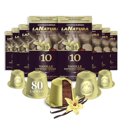 Kaffee Vanille Espresso Crema Premium Aromatisierter 110 Aluminium Kaffeekapseln | 100% Recycelbar | La Natura Lifestyle von La Natura LIFESTYLE