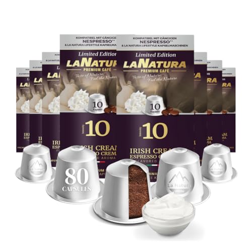 Kaffeekapseln Irish Cream Espresso Crema Premium | Aromatisierter Kaffee aus Aluminium 110 Kapseln |100% Recycelbar | La Natura Lifestyle von La Natura LIFESTYLE