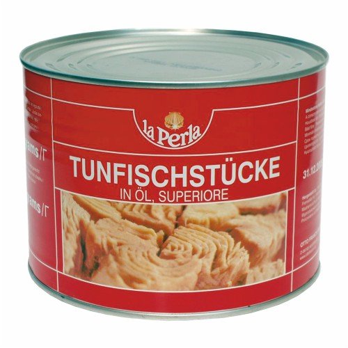 Thunfisch La Perla 'Thunfischstücke in Öl, Superiore', 1705 g von La Perla