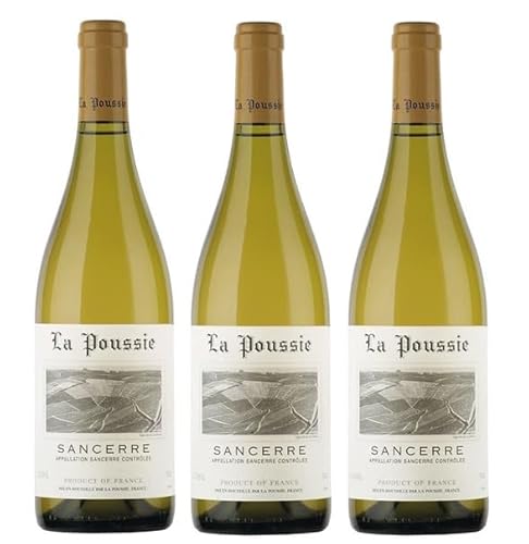 3x 0,75l - 2022er - La Poussie - Sancerre Blanc - Sancerre A.O.P. - Loire - Frankreich - Weißwein trocken von La Poussie