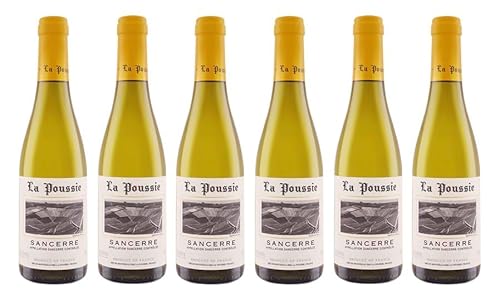 6x 0,375l - 2022er - La Poussie - Sancerre Blanc - HALBE - Sancerre A.O.P. - Loire - Frankreich - Weißwein trocken von La Poussie