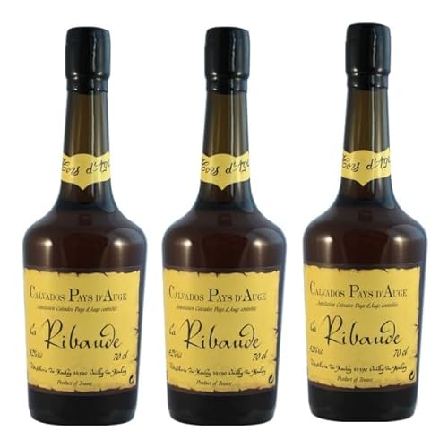 3x 0,7l - La Ribaude - Hors d'Age - Calvados du Pays d'Auge A.O.P. - Apfelbrand - Normandie - Frankreich - 42,0% vol. von La Ribaude