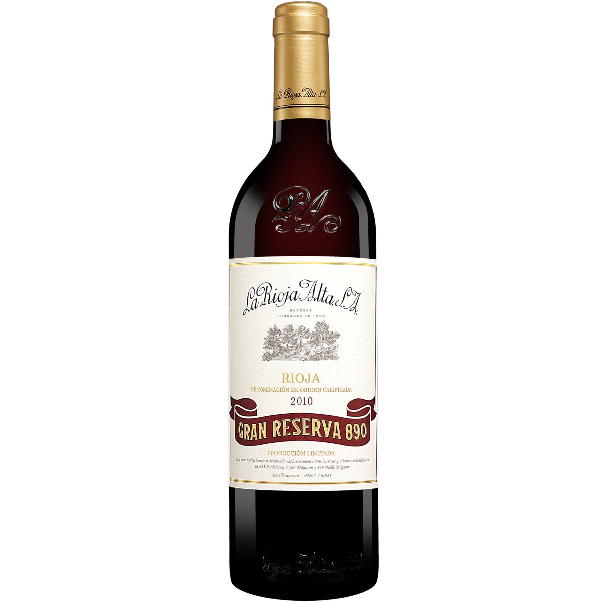 La Rioja Alta »890« Gran Reserva 2010  0.75L 14% Vol. Rotwein Trocken aus Spanien von La Rioja Alta