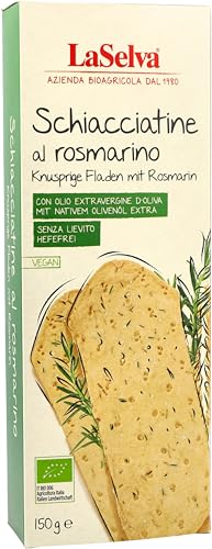 Knusprige Fladen mit Rosmarin - Knuspergebäck 6 x 150 gr von LaSelva