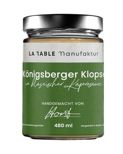 LA TABLE MANUFAKTUR Königsberger Klopse 480 ml | regionales Rindlfeisch | frische Zutaten | Genuss & Restaurant für Zuhause | von Spitzenköchen gekocht | 12 Monate ungekühlt haltbar von La Table Manufaktur