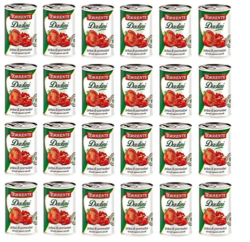 24x La Torrente Polpa di Pomodori Dadini Tomatenmark Tomaten sauce aus Italien dose 400g von La Torrente