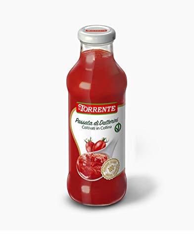 6x La Torrente Passata di Datterini coltivati in collina Tomaten Kirschtomaten in den Hügeln gewachsen Tomatensauce aus Italien 435g von La Torrente