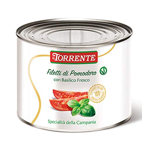 San Marzano Tomatenscheiben mit Basilikum 2500g - La Torrente - 3 Stück Karton von La Torrente