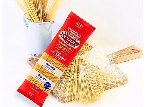 ANGEBOT Handwerkliche italienische Spaghetti, Bronze Nudel 100% Italienische Hartweizengrieß, langsame Trocknung (12x 500gr) von La Valle