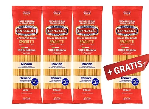 ANGEBOT Handwerkliche italienische Spaghetti, Bronze Nudel 100% Italienische Hartweizengrieß, langsame Trocknung (6x 500gr) von La Valle