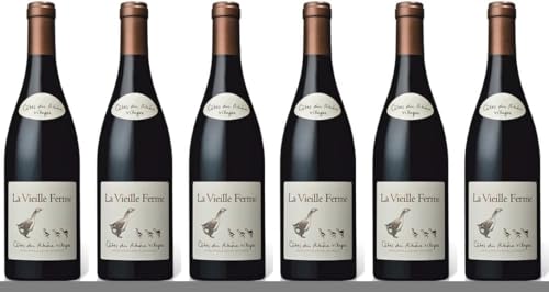 6x 0,75l - 2022er - Famille Perrin - Côtes-du-Rhône Villages A.O.P. - Frankreich - Rotwein trocken von La Vieille Ferme