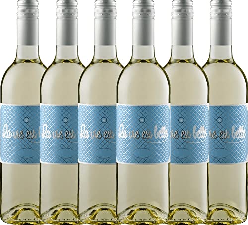 La vie est belle blanc La vie est belle Weißwein 6 x 0,75l VINELLO - 6 x Weinpaket inkl. kostenlosem VINELLO.weinausgießer von La vie est belle