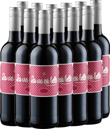 La vie est belle rouge La vie est belle Rotwein 12 x 0,75l VINELLO - 12 x Weinpaket inkl. kostenlosem VINELLO.weinausgießer von La vie est belle