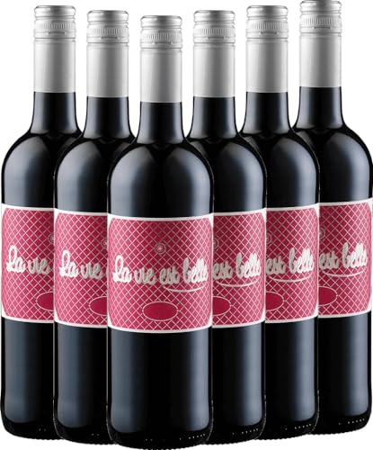 La vie est belle rouge La vie est belle Rotwein 6 x 0,75l VINELLO - 6 x Weinpaket inkl. kostenlosem VINELLO.weinausgießer von La vie est belle