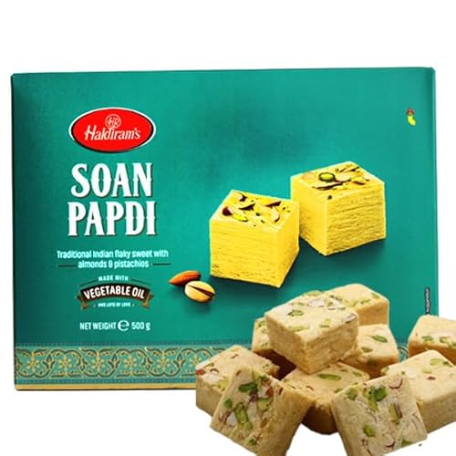 Zarte Soan Papdi 500g aus Kardamom und Mandeln und Pistazien aus Indien von LaProve